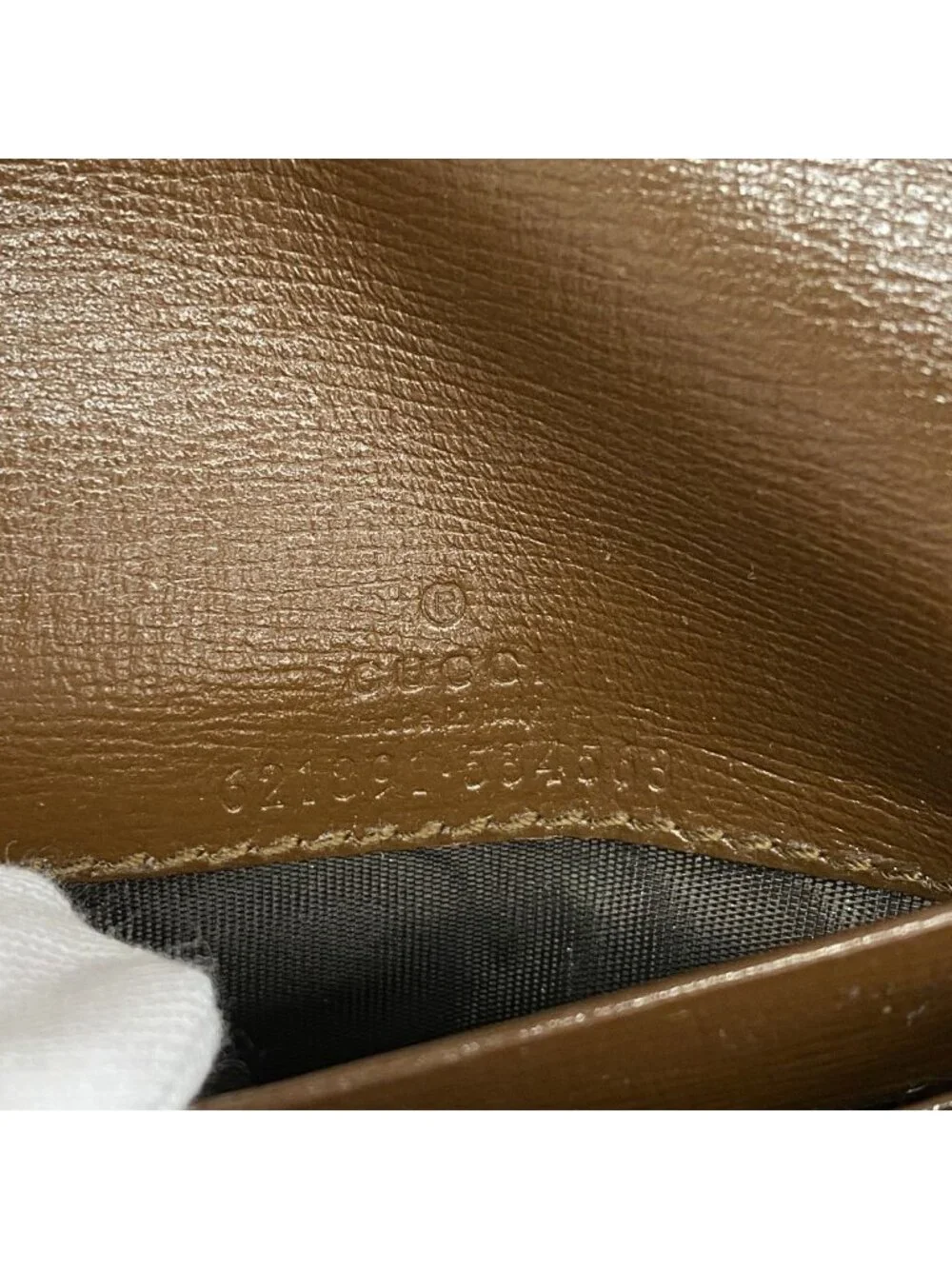★SOLD★ Gucci Wallet GG Supreme Horsebit Brown Gold - Picture 4 of 7